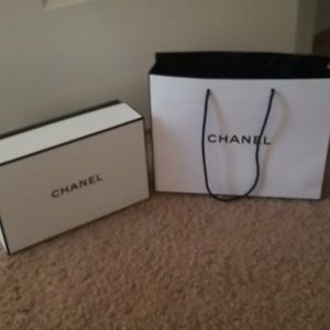 Chanel shopping bag and cosmetic box